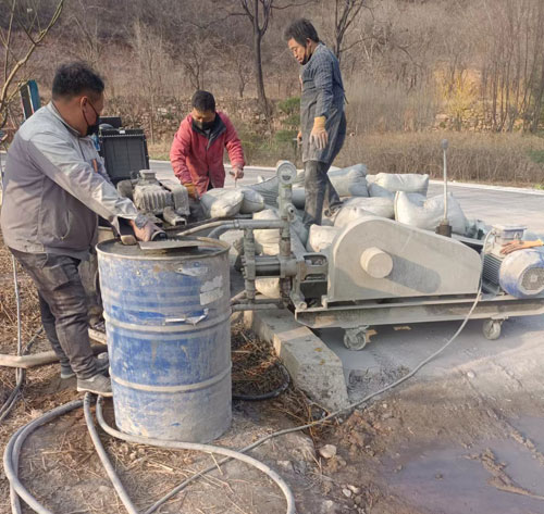 香格里拉路面下沉注浆